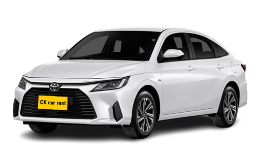 รถยนต์สีขาวรุ่น Toyota Ativ 2024 