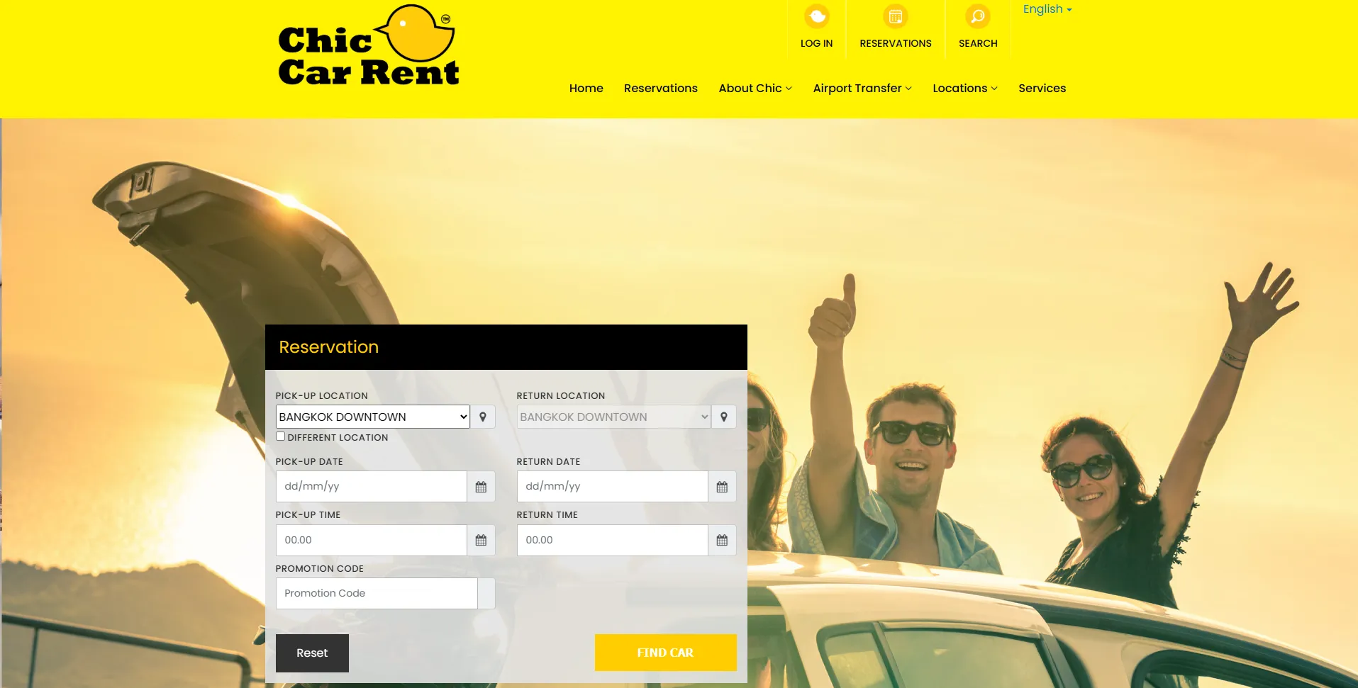 รูปภาพหน้าเว็บไซต์ Chic Car Rent